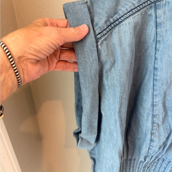 Pilcro Women’s Short Sleeve Pleated Corset Blouse - Picture 7 of 12